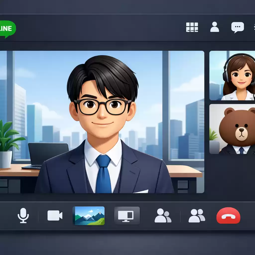 体验虚拟背景，LINE视频会议更专业，line虚拟形象-LINE中文版官网