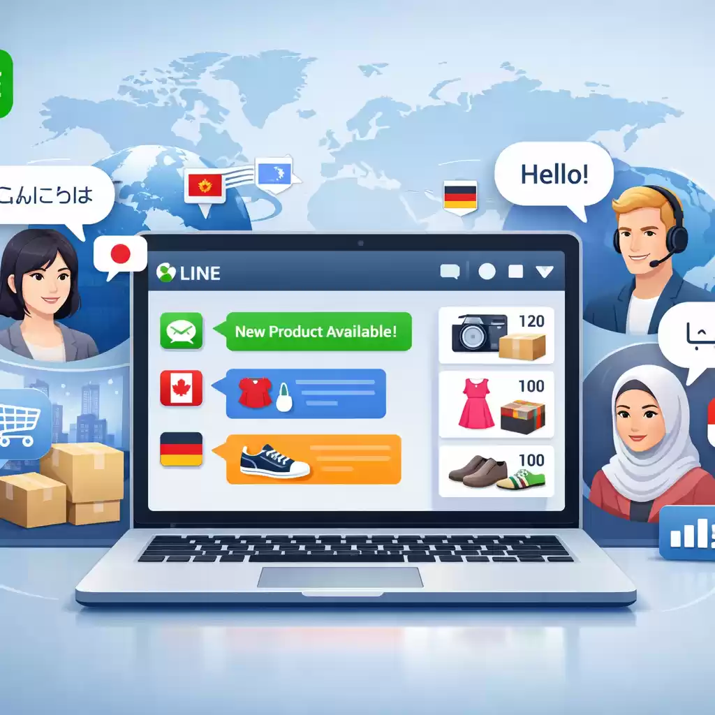 支持多语言群组,打破语言隔阂,多语言市场中每种语言最多可以发布多少个在线批发产品-LINE中文版官网