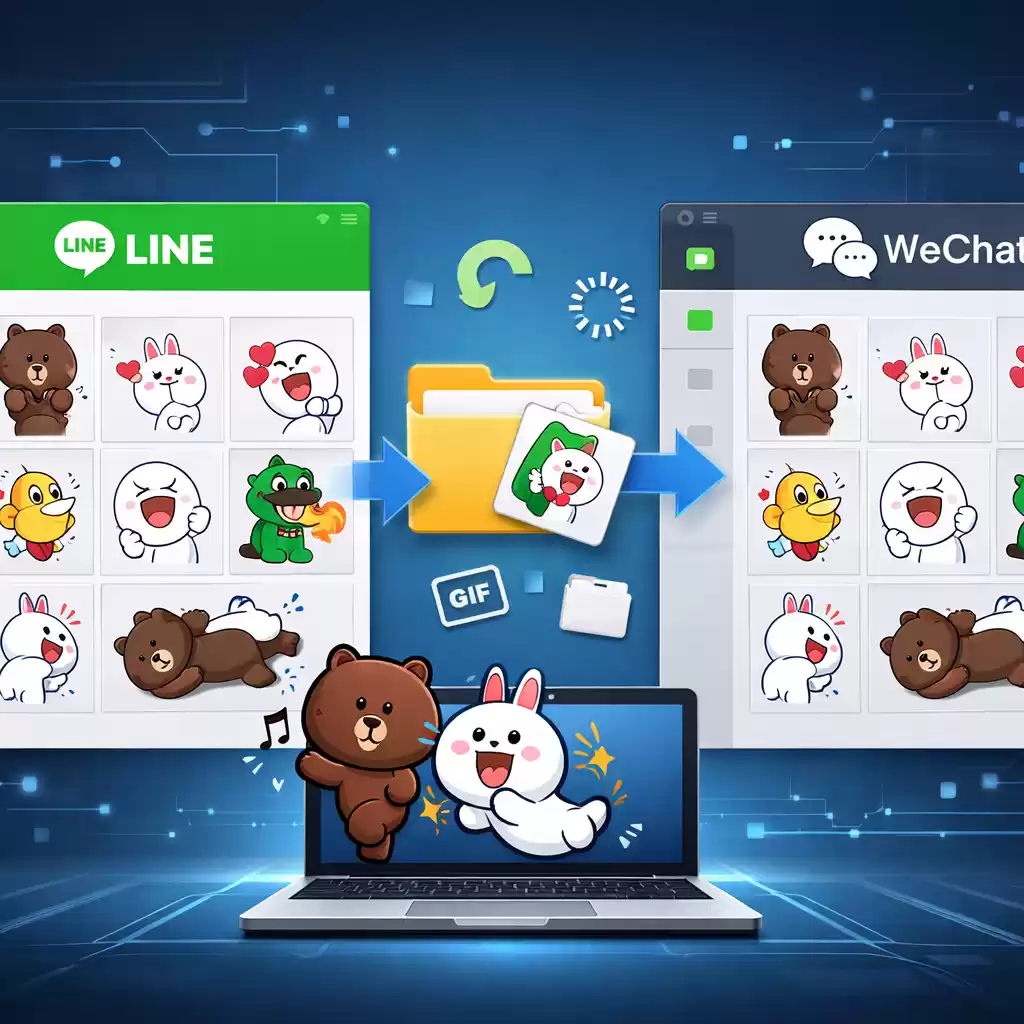 让聊天更具趣味性,LINE丰富的动态表情包,怎么把line的动图表情包导入微信